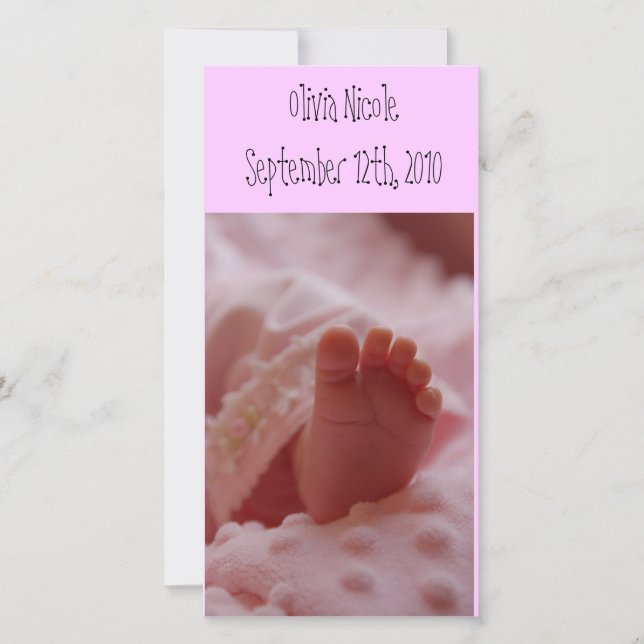 Faire-part bébé. baby shower (Devant)