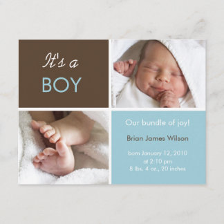 Faire-part bébé garçon