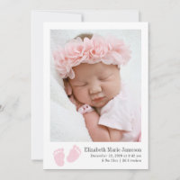 Bébé mignon Fille rose Nouveau-né Empreinte Photo 
