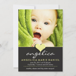 Faire-part bébé simple et chic