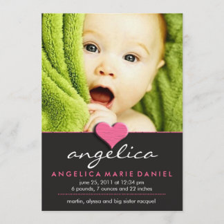 Faire-part bébé simple et chic