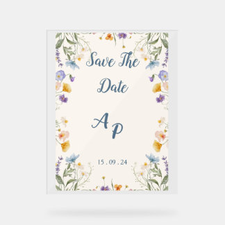Faire-Part Beige Fleur pour Mariage