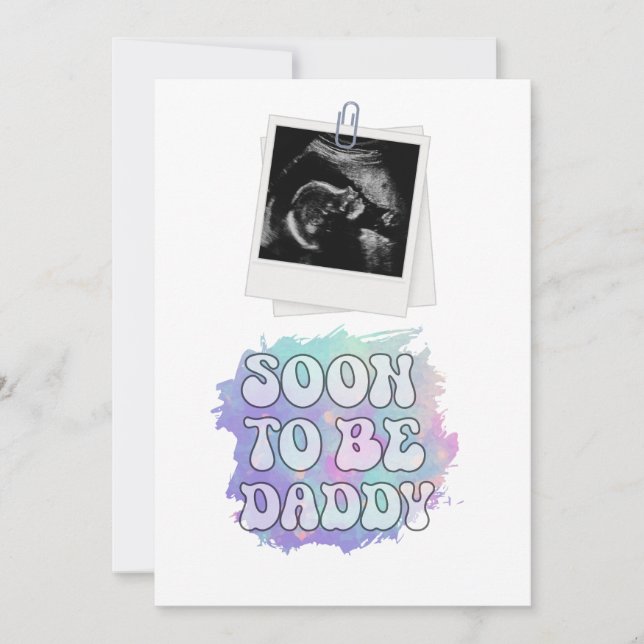 Faire-part Bientôt Être Papa Drôle Nouvelle Grossesse Papa An (Devant)