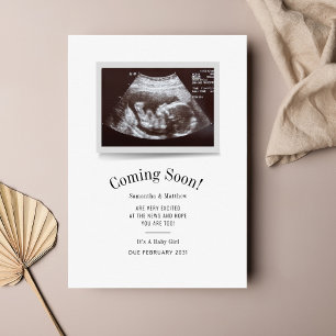Faire-part Bientôt Ultrasound Photo Grossesse