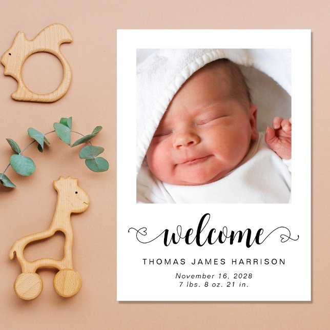 Faire-part Bienvenue Photos de bébé naissance (Announce the arrival of your precious baby in a way that is as beautiful and unique as they are)