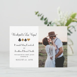 Faire-part Black and Gold Las Vegas Photo Elopement