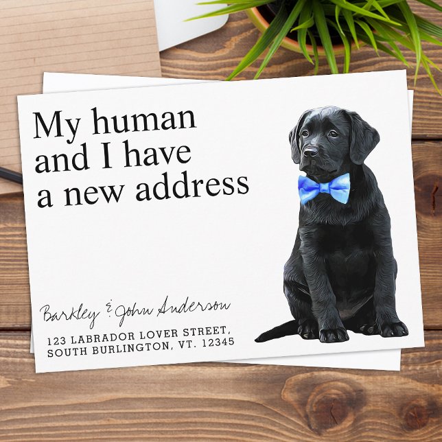Faire-part Black Lab Chien Moving (Créateur téléchargé)