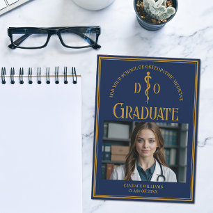Faire-part Bleu bleu Ostéopathie Médicale de l'école