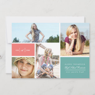 Faire-part Bloc de couleur annonce dégradé par Origami Prints