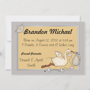 Faire-part Blue Bundle of Joy Baby Annonces