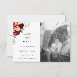 Faire-part Bohemian Blooms Photo Enregistrer La Date