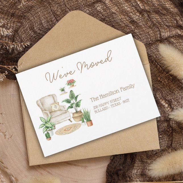 Faire-part Boho Botanica Moving (Créateur téléchargé)