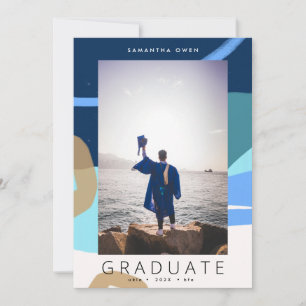 Faire-part Boho Shapes Moderne Photo School Grad