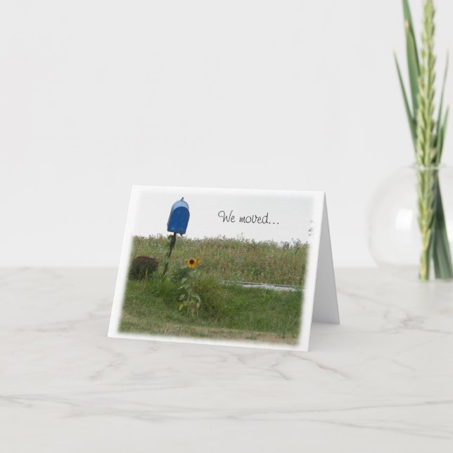 Faire-part Boîte aux lettres et tournesol que nous avons dépl (Devant)