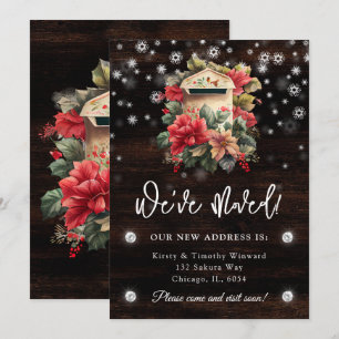 Faire-part Boîte aux lettres rustique d'hiver Nous avons démé