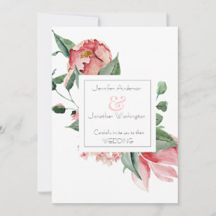 Faire-part Bold Pink Magnolia - Beau Mariage Floral