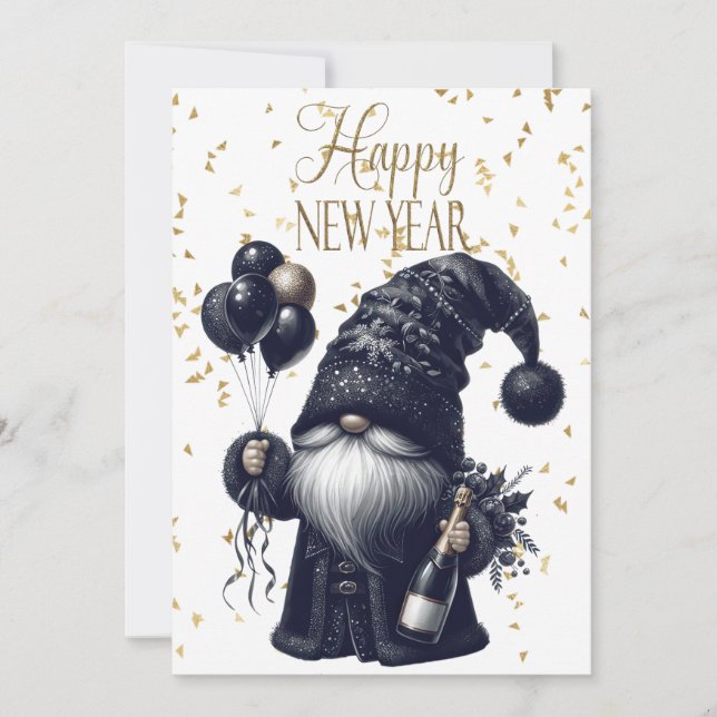 Faire-part Bonne année Gnome (Devant)