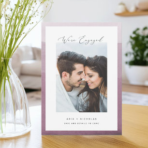 Faire-part Bordure plongée Fiançailles photo