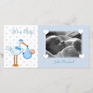 Faire-part Bouche bleue bébé garçon
