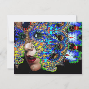 Faire-part Boule de costume mascarade EPHÉMERAL, saphir bleu