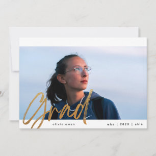 Faire-part Brush or jaune Grad deux photo moderne