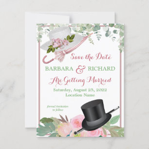 Faire-part BUDGET Romantique Rose Rose rose Mariage Floral Da