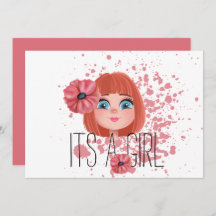 C’est une fille, une fleur rose, une petite fille,