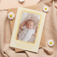 Cadre de naissance doodle jaune Photo d'annonce