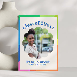 Faire-part Cadre de photo de fleurs de la promotion 2026 colo