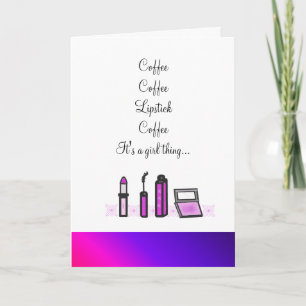 Faire-part Café et rouge à lèvres