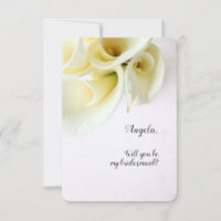 Calla lis avec l'espace de texte bridesmaid invita