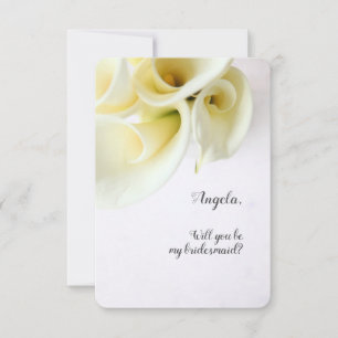 Faire-part Calla lis avec l'espace de texte bridesmaid invita