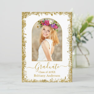 Faire-part Calligraphie d'arc moderne Parties scintillant d'o