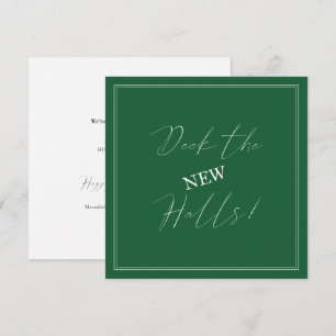 Faire-part Calligraphie Green Deck Nouvelles Halls Holiday Mo