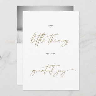 Faire-part Calligraphie minimaliste moderne photo Naissance d