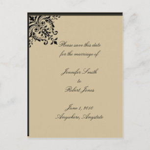 Faire-part Camelot Or Sauvegarder la Date, carte postale