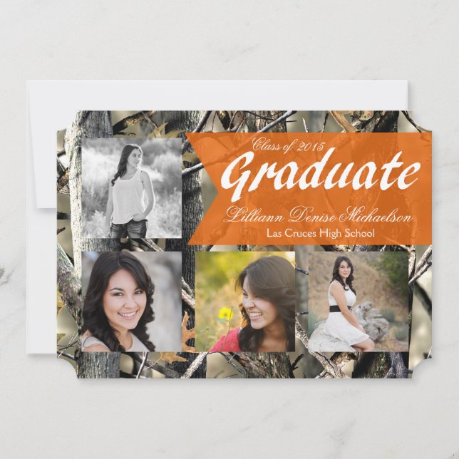 Faire-part Camouflage Camo Camouflage Camouflage 5 x 7 ans Fa (Devant)