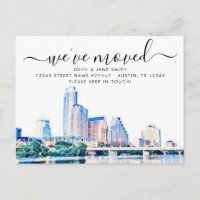 Carte postale Austin Texas Skyline Moving Faire-pa