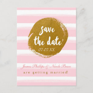 Faire-part Carte postale d'annonce de date de mariage à rayur