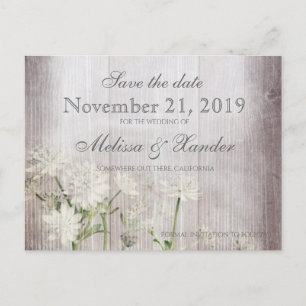 Faire-part Carte postale d'annonce de mariage Floral Rustique