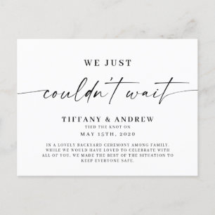 Faire-part Carte postale d'annonce de mariage on ne pouvait p