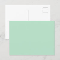 Carte postale d'annonce Vert Menthe Élégante