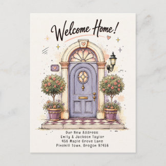 Faire-part Carte postale de bienvenue à la maison nouvelle ad