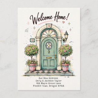 Faire-part Carte postale de bienvenue à la maison nouvelle ad
