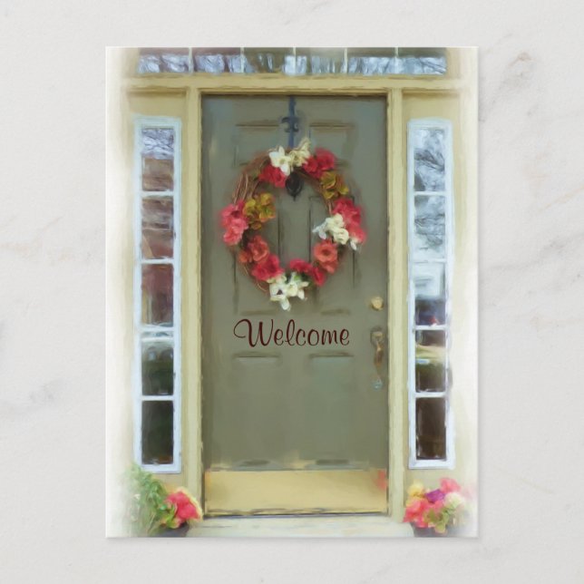 Faire-part Carte postale de bienvenue pour nouvelle maison (Devant)