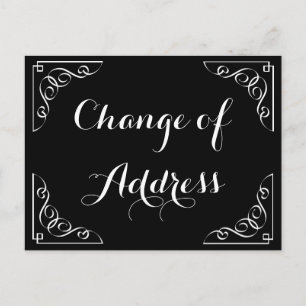 Faire-part Carte postale de calligraphie d'avis de changement