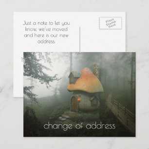 Faire-part Carte postale de changement d'adresse Maison Champ