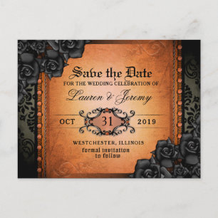 Faire-part Carte postale de date d'enregistrement Halloween o