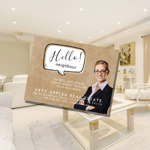 Faire-part Carte postale de démarrage pour agent immobilier  