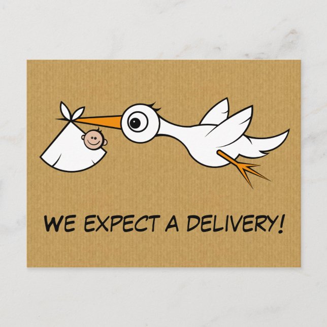 Faire-part Carte postale de grossesse attendue cool (Devant)